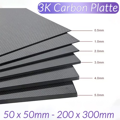 Carbon platte 300mm 3k - carbon, 50-300mm