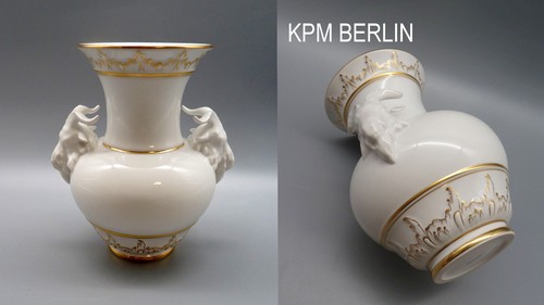 Kpm berlin widderkopf vase top - berlin,