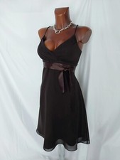 wie neu Kleid Fest Abiball Hochzeit Taufe L 40 braun edel Abendkleid knielang