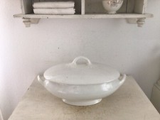 Alte ovale Terrine Shabby Frankreich Brocante Vintage Landhaus Suppenterrine