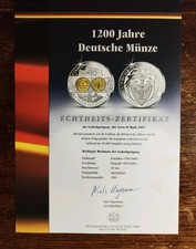 2x1200 Jahre Deutsche Münzgeschichte, Letzte DM & Einführung Euro, Gold & Silber