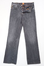 HUGO BOSS Herren Hose Jeans HB31 Original W30 L32 30/32 schwarz dunkelgrau XA250