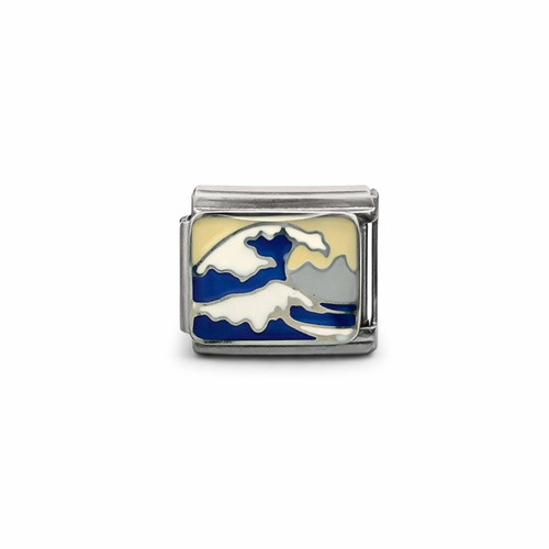 Italian charm glam link - charm, blue
