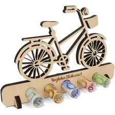 Holzdeko Fahrrad Geschenkidee Urlaubskasse Geldgeschenk Dekoration