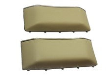 Türtaschen Set vorne links und rechts mit ZIerleisten für Mercedes W109 Creme