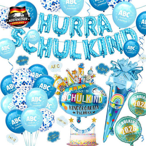 Einschulung deko junge hurra - einschulung,