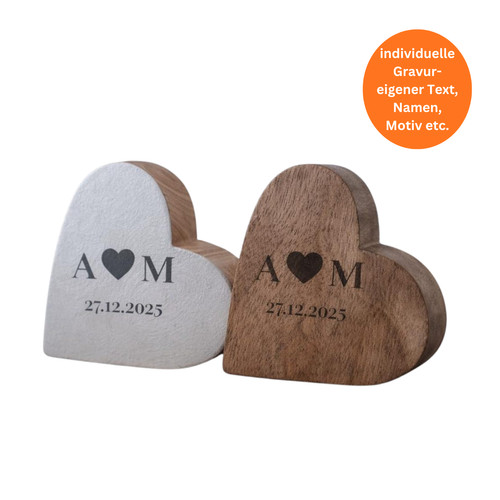 Personalisiertes holzherz mit - holzherz,