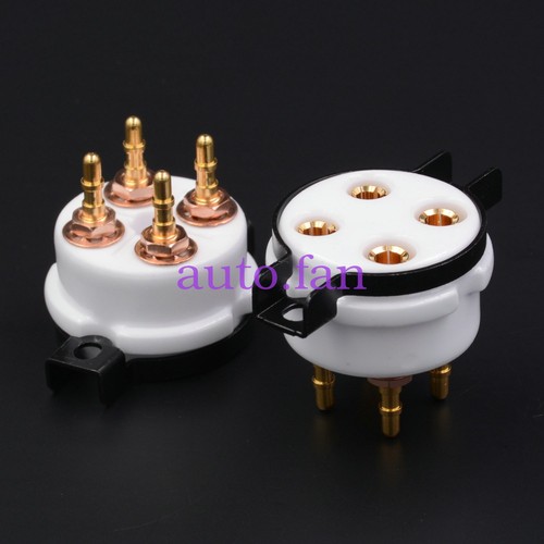 2pcs gold 4pin 300b - gold, 2a3