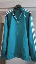 Adidas Joggingjacke, Größe 9, grün-schwarz, neuwertig