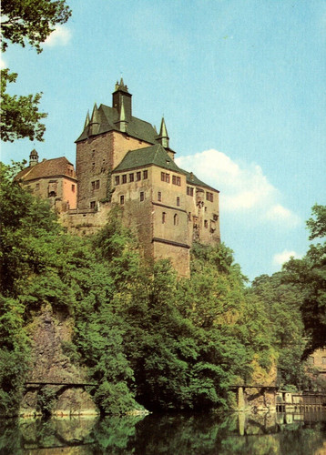 Ansichtskarte burg kriebstein - ansichtskarte,