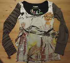 Desigual Langarm-Shirt Gr. M - T-Shirt grau braun - Inspired by CIRQUE DU SOLEIL