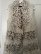 H&M Weste Gilet aus Fellimitat naturweiß Gr M/L