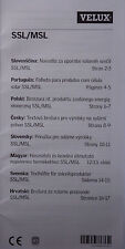 Bedienungsanleitung 8-sprach.: Rollladen und Markise VELUX INTEGRA Solar SSL/MSL
