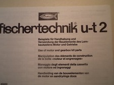 Fischertechnik Baukasten u-t 2 Beispiele für Handhabung Bauelemente Faltblatt