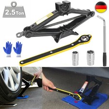 Wagenheber 2,5T Scherenwagenheber mit Ratsche Radmutterschlüssel Für PKW/SUV/MPV