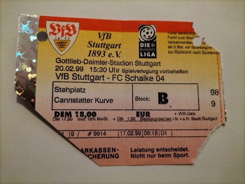 Sammler ticket vfb - sammler, 98/99