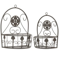 2er Set Metall Wandkörbe