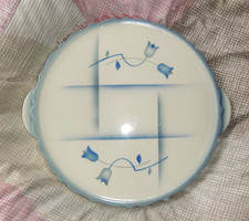 ❤️ Art Deco'❤️  Keramik ❤️ Tortenplatte ❤️ Vintage ❤️ GlockenBlumen ❤️