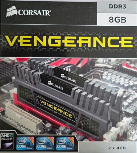 8gb corsair vengeance - 8gb, (2x4gb)