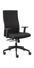 TREND OFFICE Bürodrehstuhl mit Synchrontechnik schwarz 420-530 mm mit Armlehn...