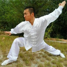 Herren Chinesisch Kung Fu Hemd Hose Tai-Chi Wing Chun Kampfsport Anzug Mode