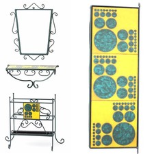 ??70er Jahre Wandgarderobe Spiegelgarderobe Keramik 70s  60s Kunstgewerbe? ?