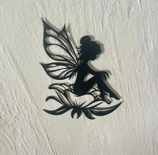 Wanddeko Schwarze Fee Metall