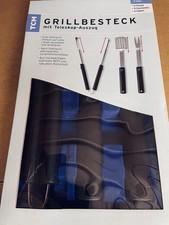 Grillbesteck Teleskop 3 teilig