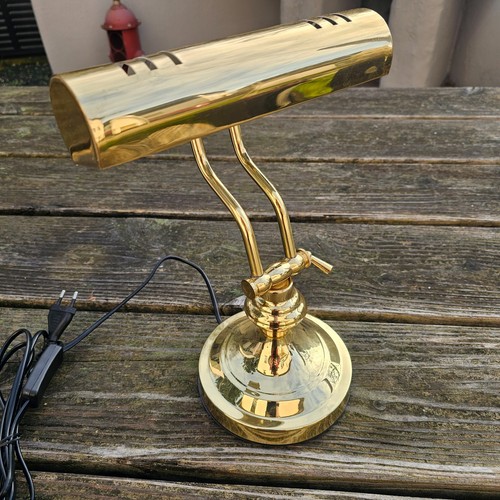 Messing schreibtischlampe - messing,
