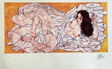 Egon Schiele Lithographie COA