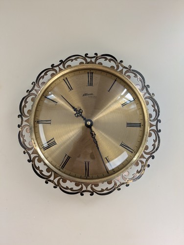 Vintage messing wanduhr - messing, |