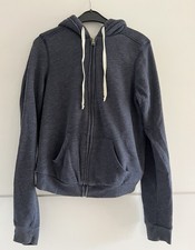 Hollister Sweatjacke Gr. XS mit Kapuze und Teddyfutter, Blau