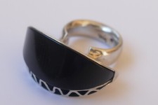 Designerring Onyxring riesiger