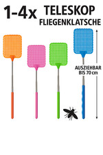 Fliegenklatsche Ausziehbar Teleskop Fliegen Klatsche Wespen Mücken Insekten Set
