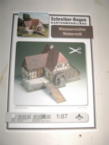Kartonbausatz wassermühle - kartonbausatz,