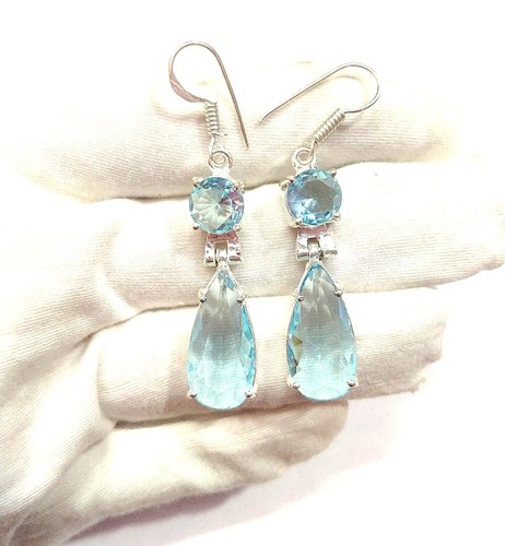 Blauer aquamarin edelstein - blauer,