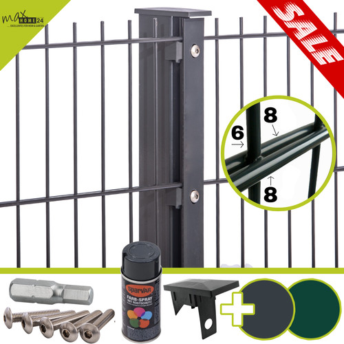 Doppelstabmattenzaun 8 set - 8/6/8,