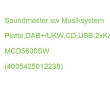 Soundmaster sw Musiksystem