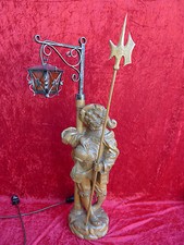 schöne Holzfigur__Nachtwächter__mit Licht__signiert__96cm !