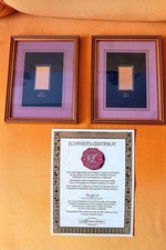 Goldbriefmarken, Echnaton und Nofretete, 23 k Gold, limitiert, 1a Zustand!