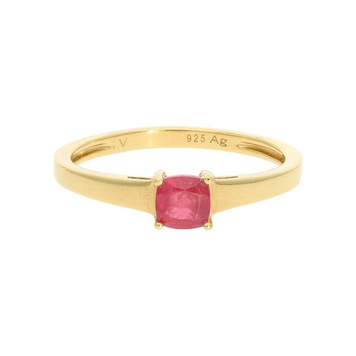 Damenring rubin silber - silber, 925