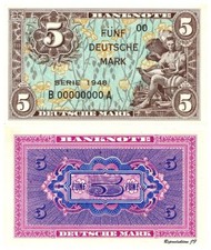 Fünf Deutsche Mark, Banknote
