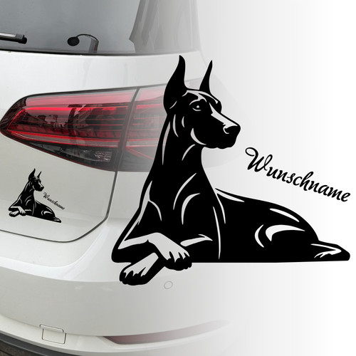 Auto aufkleber dobermann - aufkleber, |