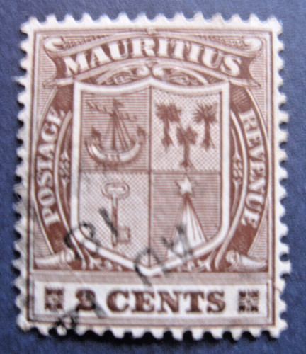 Mauritius wappen 2 cent - ,2,