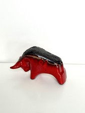 Otto Keramik Stier Figur Rot