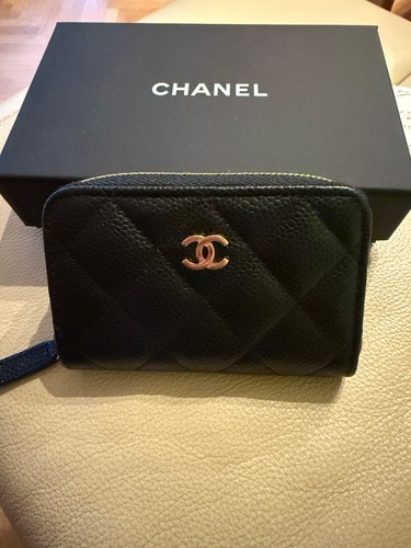 Chanel black kartenetui mini - black,