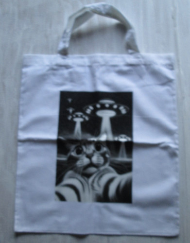 Baumwolltasche weiss katzen - baumwolltasche,