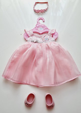 Baby Born Deluxe Set Prinzessin Kleid Krone Ballerinas für Puppe 43 cm Zubehör