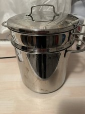 WMF Mini Nudeltopf Mit Metalldeckel Und Einsatz 18 Cm, 3L, Cromargan Spargeltopf