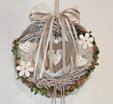 Türkranz grau modern - , handmade